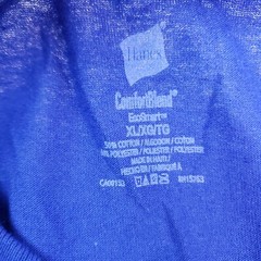 Hanes Mens Size XL Royal Blue Basic Comfort Blend Eco Smart T Shirt