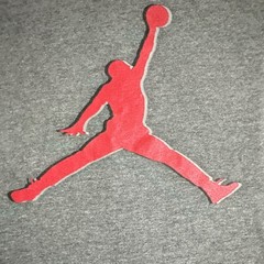 Jordan Kids Gray Jumpman Graphic Logo T-Shirt Crew Neck Short Sleeve Cotton M