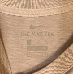 The Nike Tee Dri-Fit T-Shirt Purple & Blue Foil Swoosh on Gray Size Large L