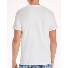 Hanes Men’s V-Neck T-Shirt White Irregular 4XL 4-Pack
