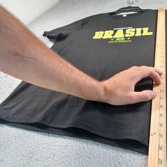 Brasil South America Pindorama Mens Black T-Shirt Size Large Short Sleeve Soft