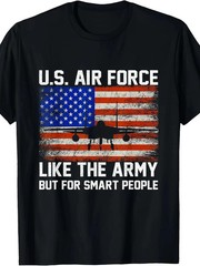 1pc Men’S Casual Cotton T-Shirt, US Air Force Graphic Print, Round Neck, Regular