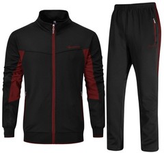 Men’s Tracksuits 2 Piece Running Jackets Athletic Pants Sports Suit with Zipp…