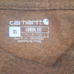 Carhartt K87 Loose Fit Brown Pocket Logo Crew Neck T-Shirt Men XL Regular