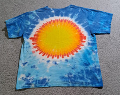 VTG Hand Dyed by Sundog Short Sleeve Multicolor Tie Dye Sun T-Shirt / Size Med