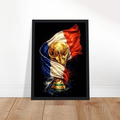 France World Cup Classic Semi-Glossy Paper Wooden Framed Poster