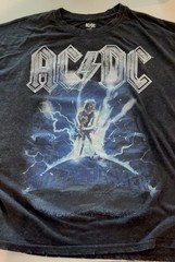 AC/DC Rock Band 1996 U.S. Tour Black/Wash Men’s T-shirt Size XLarge New
