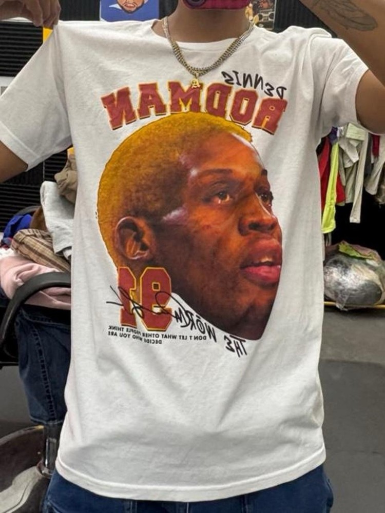 Yazbek Vintage-style Dennis Rodman graphic tee⭐️