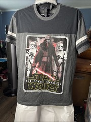 Wars Kylo Ren Shirt Mens L Gray Fifth Sun The Force Awakens Stormtroopers Tee