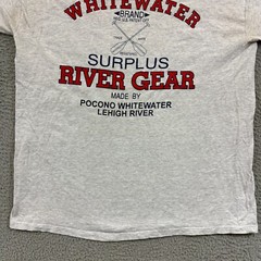 Vintage Discovery Channel Shirt Mens XL Gray White Water Short Sleeve 90s Pocono