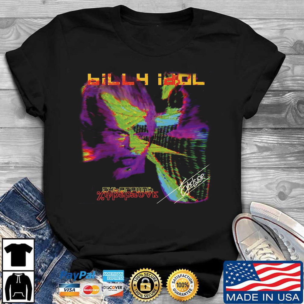 Hot Item Billy Idol’s Singer Cyberpunk All Size Black T- Shirt All Gender NZ410