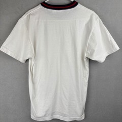 American Apparel Hammer Series Mens M White Ringer T-Shirt Navy Red USA Made