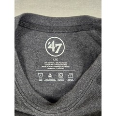 47 Brand Boston Bruins NHL Graphic T-Shirt Mens Large Charcoal Heather Grey