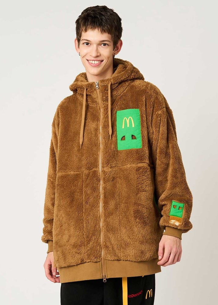 [Japan Limited] graniph McDonald’s Apple Pie BOA Zip Hoodie Unique Pocket NEW