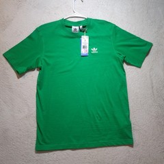 Adidas Trefoil Essentials Tee Shirt Size Small Mens Energy Green JN0235, NWT