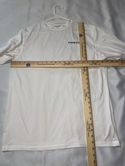 Men’s HANG TEN Sun T Shirt Size M White Stretch Long Sleeve Surf Beach Swim