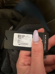 TravisMathew NWT Cloud Waffle Crew Top Small Charcoal