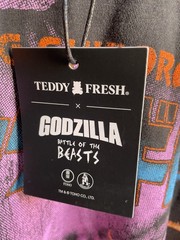 Teddy Fresh x Godzilla Ghidorah Black OverSized T-Shirt Limited Edition