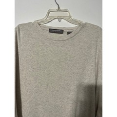 Pierre Cardin Mens XL Oatmeal Heather Ribbed Knit Short Sleeve Shirt 615524