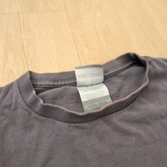 Y2K Nike Mens Large Embroidered Swoosh T-Shirt Gray Distressed Cotton Skater