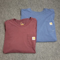 Carhartt Shirt Mens 2XL Workwear Spell Out Pocket Heavy Construction BUNDLE LOT