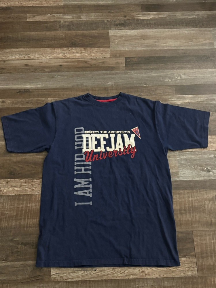 Vtg Def Jam University I Am Hip Hop Short Sleeve T Shirt Sz XL