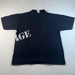 Damage Shirt Mens Large Black Wrap around Logo Graphic Tee Made USA Streetwear
