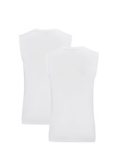 Marvelis Men’s T-Shirt Twin Pack – Body Fit – Tank Top / Crew Neck – Skin