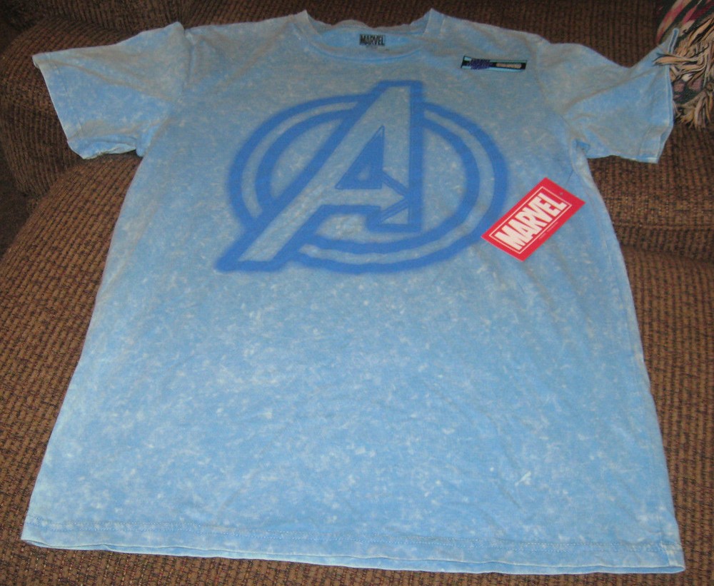 MEN’S T-SHIRT – TEE SHIRT – MARVEL – AVENGERS – BLUE – SIZE – MD / M / M (38/40)