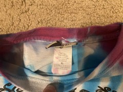 Vintage Liquid Blue Grateful Dead 1995 Tie Dye T-Shirt XL 30 Years Skeleton Rose