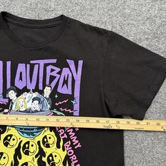 Fall Out Boy T Shirt Mens Medium Black Stardust Tour Promo Band Tee Punk Emo Y2K