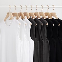 Solid Color Sleeveless T-shirt For Men Sport Fitness Vest Pure Cotton Sweatshirt