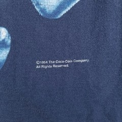 VTG Coke Shirt Mens L Blue Polar Bear Aurora Graphic Made in USA 1994 90s