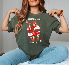 Queen of Farts Funny Meme Shirt Sarcastic Humor Tee Trendy Women Gift