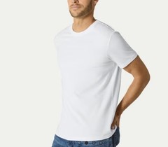Bomba’s Men’s Pima Crew Tshirt 100% Peruvian Pima Cotton Large White