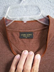 LOUIS LONG Shirt Adult XXL 2XL 54 Brown Italian Brand Classic Designer Italy Men