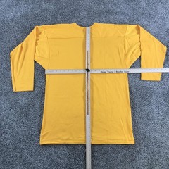 Vintage Russell Athletic Football Jersey Shirt Mens Large Yellow 3/4 Sleeve