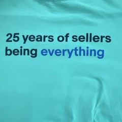 Unisex EBay Sellers 25th Anniversary Teal LG Tee Mint. Been Stored Exc Preowned