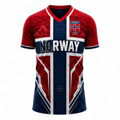 Personalized Norway Soccer Jersey, Custom Name Number Red Football Shirt