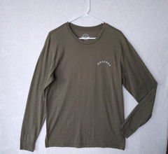 Dockers Mens Long Sleeve T Shirt M Olive Green Crew Neck Tee Shirts Cotton Knit