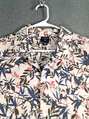 J Crew Flex Button Down Short Slv Shirts Lot of 2 Geometric & Floral Patterns XL