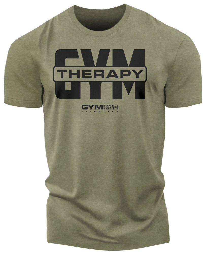 129. Gym Therapy V2 Funny Motivational Workout Gym T-Shirt for Men