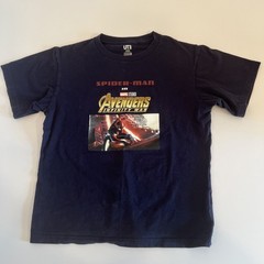 UNIQLO Marvel Spider-Man Avengers Infinity War Graphic Tee Kids 11-12 Black