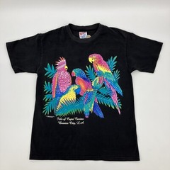 Vintage 1992 Isle of Capri Exotic Birds bright graphic single stitch tee Hanes M