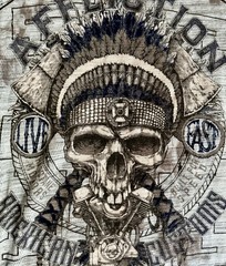 Affliction American Customs Wyoming Thermal Crystal Wash Mens Size L
