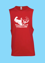 UNISEX MEN WOMENS TEE SLEEVELESS TSHIRT FITNESS GYM EXERCISE MUSCLES WORKOUT