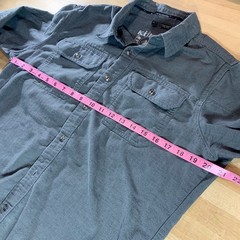 Kuhl Mountain Grown Button Up Shirt Mens Small Blue Herringbone Outdoor Hiking