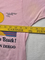 Screen Stars Life’s a Beach San Diego – Pink tee – Size S – Free Shipping