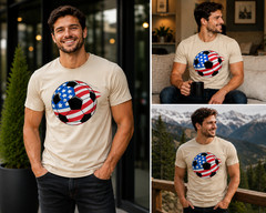 USA Flag Soccer Ball Shirt American Patriotic Football Fan Tee 2026 Unisex