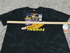 NEW Disney Parks Shirt Adult Medium Black Gray Thanos Gauntlet Comics Marvel